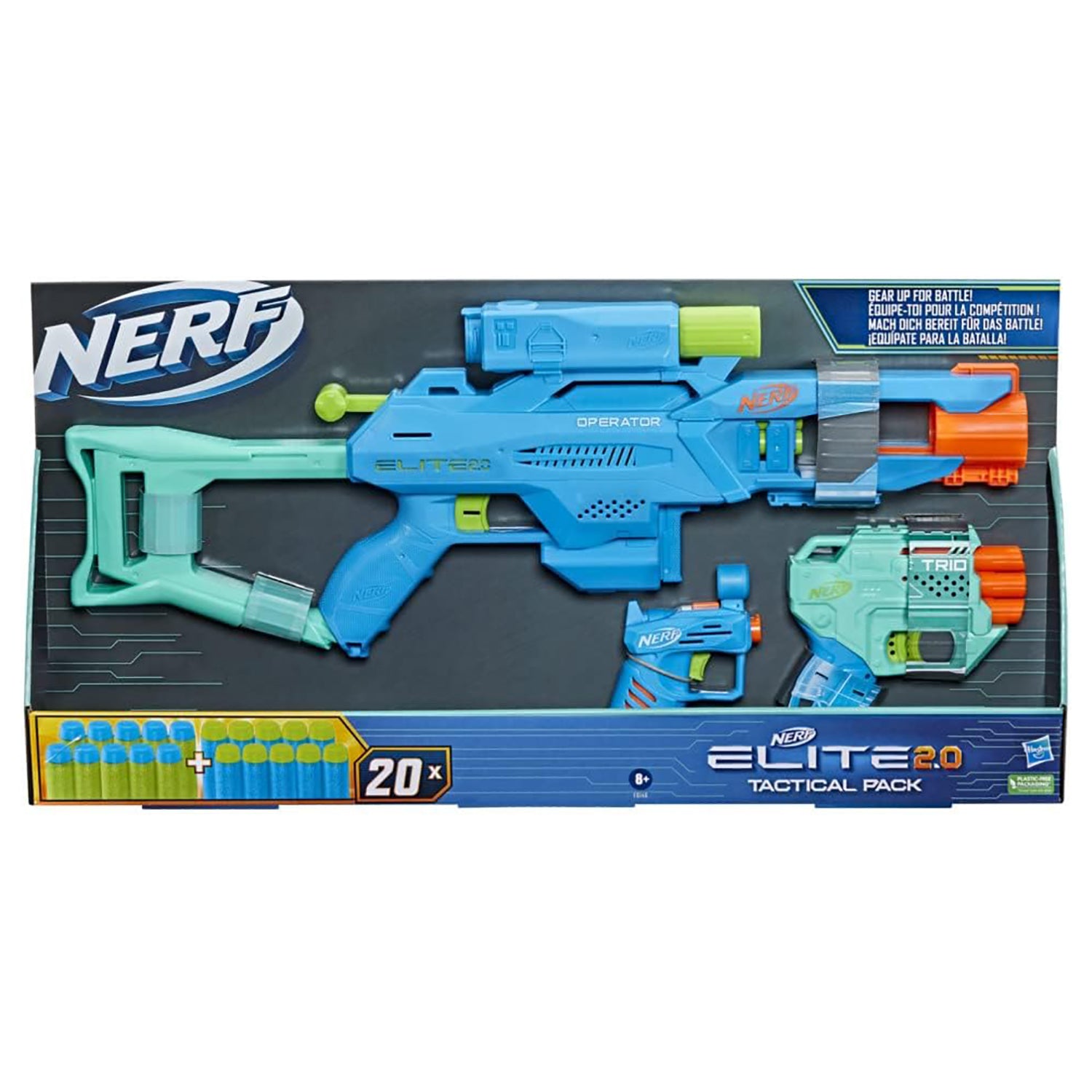 HASBRO - Nerf Elite 2.0 Tactical Pack - 3 Blaster + 20 Dardi